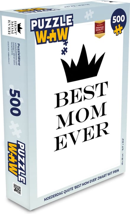 Puzzel Quotes - Best mom ever - Spreuken - Moeder - Legpuzzel - Puzzel 500 stukjes