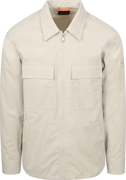 BOSS Overshirt Lozzy Greige - Maat M - Heren