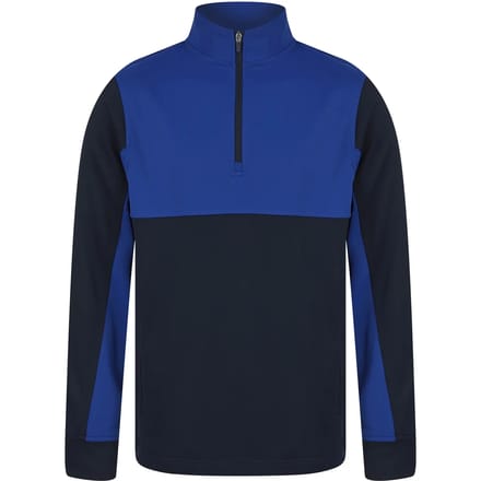 Adults 1/4 Zip Tracksuit Top met rits Navy/Royal - S