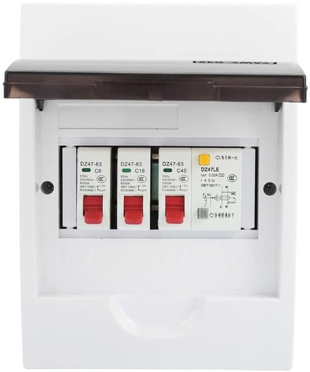 Zekeringkast - Groepenkast - Stroombeveiliging - Met RCD - 15x7.5x20 cm - Wit
