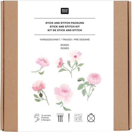 Rico Design Stick & Stitch pakket - Roosen