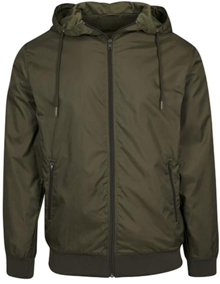 Build Your Brand - Windrunner Jas - Olive/Olive maat 3XL