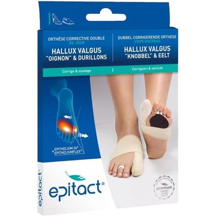 Epitact® Corrigerende Hallux Valgus 'Knobbel' & Eelt Orthese voor Overdag Rechts Medium 1 Verband(en)