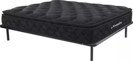 Vente-unique Set lattenbodem + matras met pocketveren BLACK DREAM van YSMÉE - 140 x 190 cm