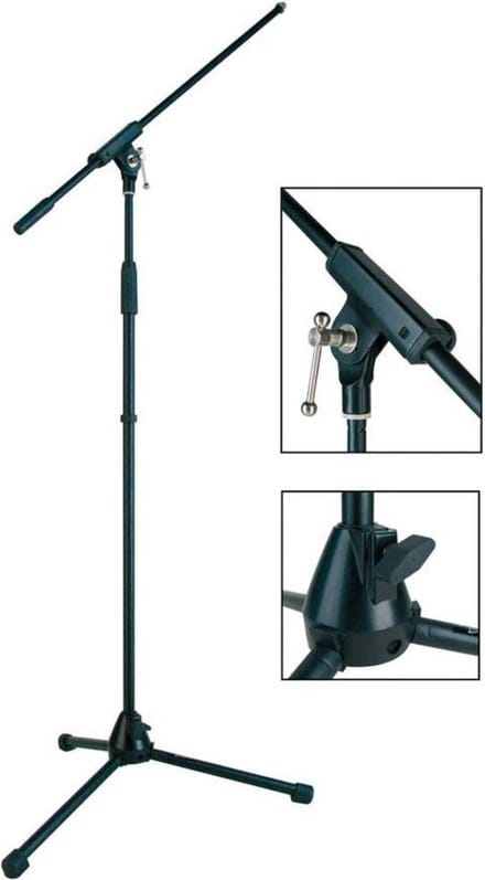 Microfoonstatief - Boston MS-1400-BK - Stage Pro - Hengel - 94-168cm - Zwart
