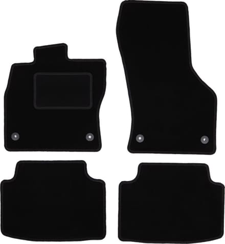 Zwarte veloursmatten voor: Volkswagen Golf Sportsvan minivan (2014-)