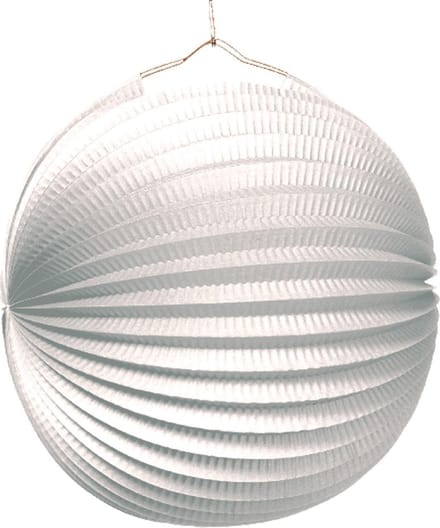 Lampion Wit, Flame Retardant, 25 cm