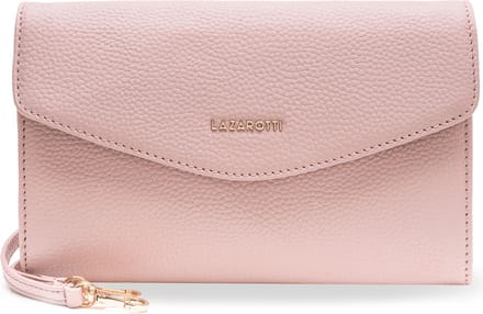 Lazarotti Leren clutch schoudertas Bologna Leather Clutch Rose roze