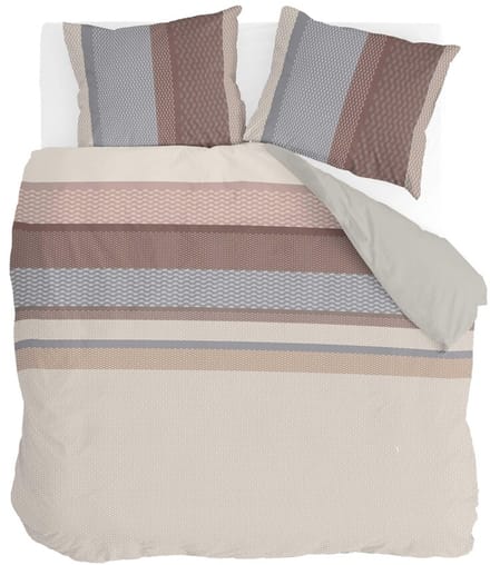 Byrklund Dekbedovertrek Striped Chic - 200x220 - 100% Polyester - Taupe