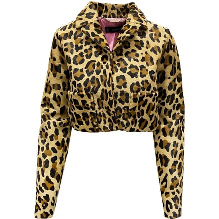 Dsquared2 Leopard Kalfshaar Cropped Jasje