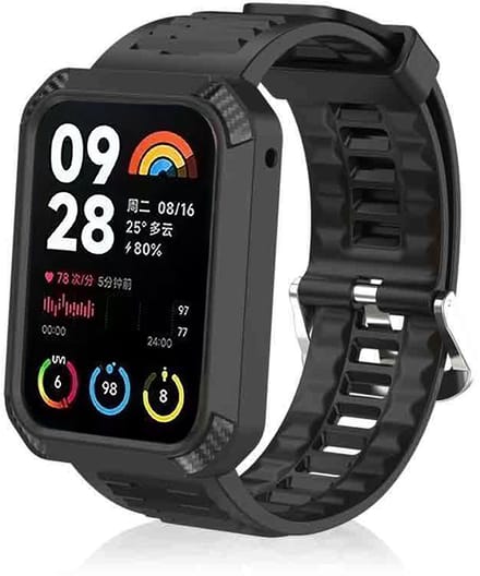 Horlogeband met beschermframe Geschikt voor Xiaomi Band 8 Pro