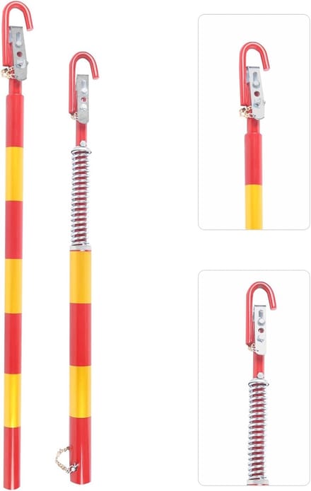 Sleepstang - Pechhulp - Voertuigen Slepen - Schokdempende Demping - 175 cm Lengte - Rood Geel