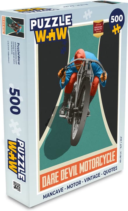 Puzzel Mancave - Motor - Vintage - Quotes - Legpuzzel - Puzzel 500 stukjes