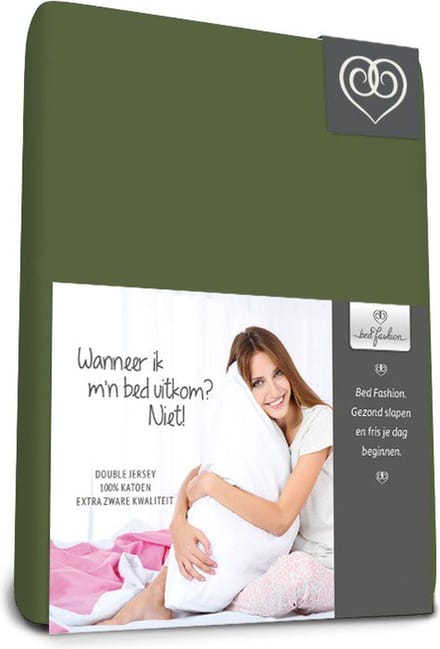 Double Jersey - Hoeslaken - 180 x 200 cm - Truffel