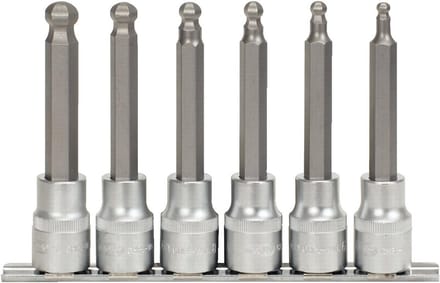 Lange Binnenzeskant Bit-Dopsleutelset 1/2" - 6 Delig Inbussleutel Set