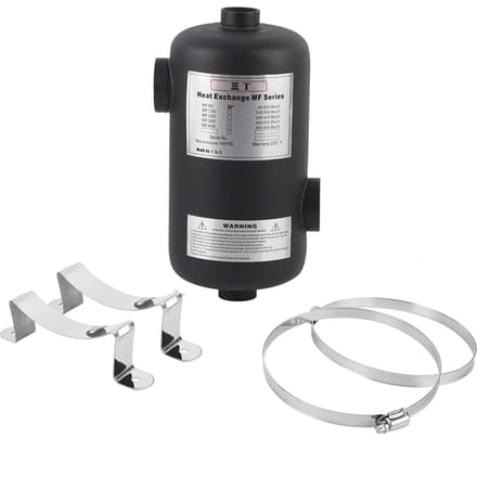 Roestvrijstalen Zwembad Warmtewisselaar Verwarmer Zwembad Thermostaat Apparatuur Accessoires black