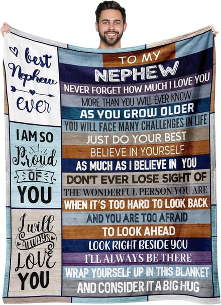 Warme Plaid Deken Cadeau voor Neef - Perfect voor Verjaardag en Afstuderen