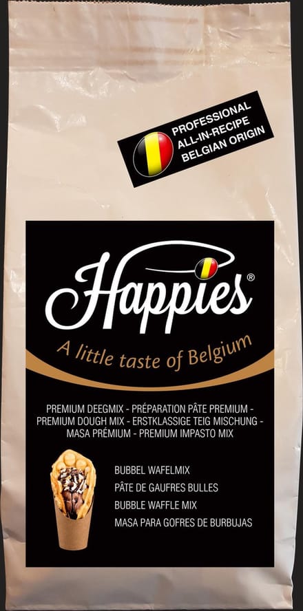 Happies Bubbelwafel bakmix - kant-en-klare bubble wafels - 1kg