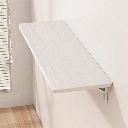 Wandbureau Klaptafel - Opklapbaar bureau - Ruimtebesparend werken - Zwevend ontwerp - 120x40cm - Wit