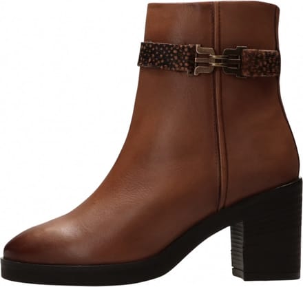 Maruti - Vivien Enkellaarsjes op hak Cognac - Cognac / Pixel Black - 37