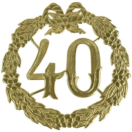 Jubileumnummer 40 in goud