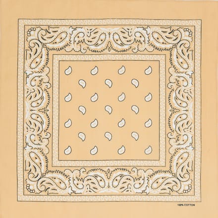 Crème Bandana Sjaal Paisley Katoen - Stijlvolle Accessoire