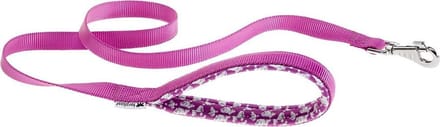 hondenriem Daytona 120 x 1,5 cm nylon/staal paars