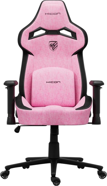 HICON® Luxe Ergonomische Gamestoel - Stoffen Bekleding - 4D Armleuningen - 200 kg - Hyper Serie - Striker - Roze