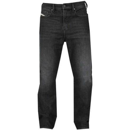 Diesel Heren D-Viker Gewassen Denim Jeans (Zwart)