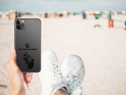 Apple iPhone 11 Pro Max Silicone-hoesje Gun Don't Touch My Phone