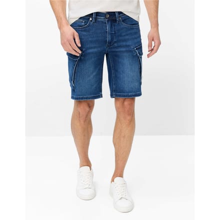 Brax Heren   Style CHRIS FADED MEMORY USED, denim donkerblauw, maat 48