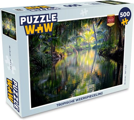 Puzzel Tropische weerspiegeling - Legpuzzel - Puzzel 500 stukjes