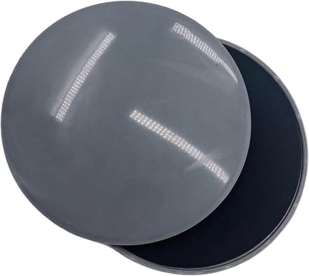 Core Sliders - Glijpads Fitness - Core Training - Dubbelzijdig Gebruik - 17 cm Diameter - Grijs