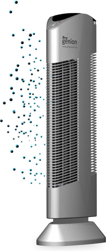 PR-369R Luchtreiniger met ionisator Zilver tot 60M² - Wasbaar filter