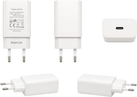 DrPhone LS7 USB-C Oplader 10W – Adapter 5V 2A – Universele USB Type-C adapter – Compacte Thuislader – Wit