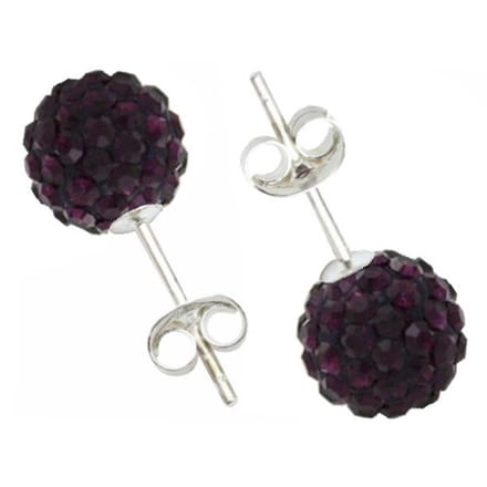 Fako Bijoux® - Oorbellen - Disco Dots - Steker - Donkerpaars
