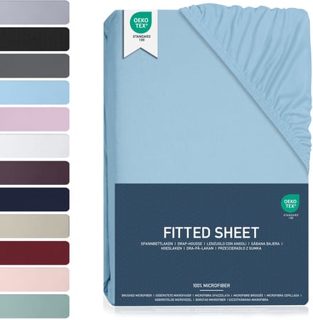 BARBONS hoeslaken 90x200 - 35 cm Matrashoogte - Rondom Elastiek - Geborsteld Microvezel