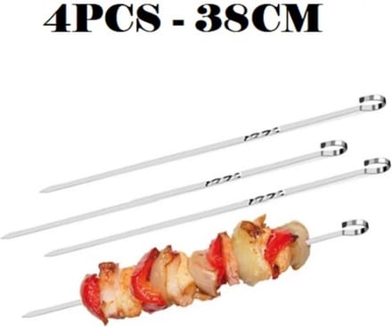 BBQ pennen - 38cm lang - Set van 4 stuks spiezen - Barbeque Skewers