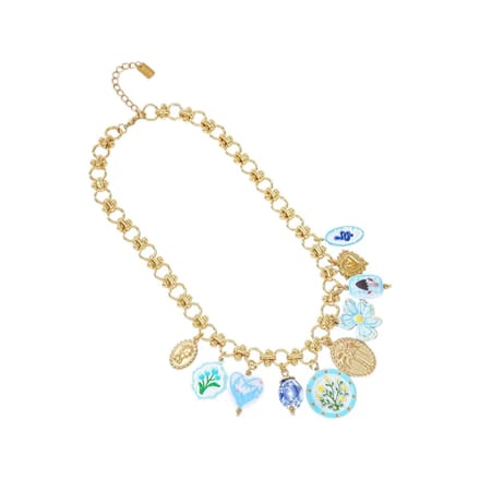 Flower Bedelketting Blauw