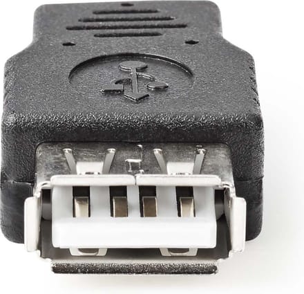 Nedis USB Micro-B Adapter - USB 2.0 - USB Micro-B Male - USB-A Female - 480 Mbps - OTG - Vernikkeld - PVC - Zwart - Envelop