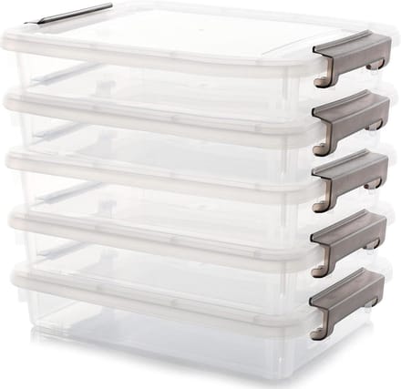 Dailygoody - Opbergdozen - 5-delige set - Transparant - A4-papier