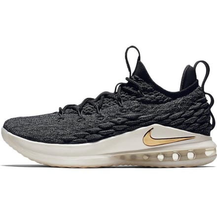 Nike LeBron 15 Low 'Black Metallic Gold' AO1756-001 40.5 black