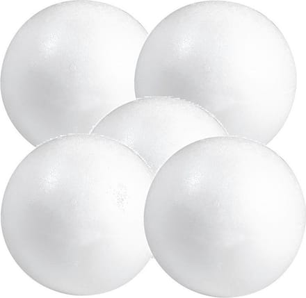 Piepschuim bol/bal - 6x stuks - wit - D7 cm - styropor - hobby figuren - DIY - knutselen - basis materiaal