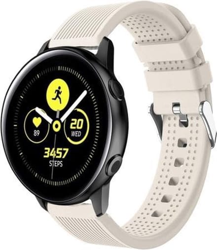 Garmin Vivoactive 3 Siliconen bandje|Ook voor Forerunner 245 & 645|Beige|Premium kwaliteit|Vertical Stripe| One Size