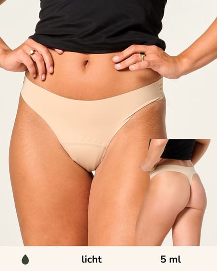 Moodies incontinentie ondergoed licht - string laser-cut - maat S