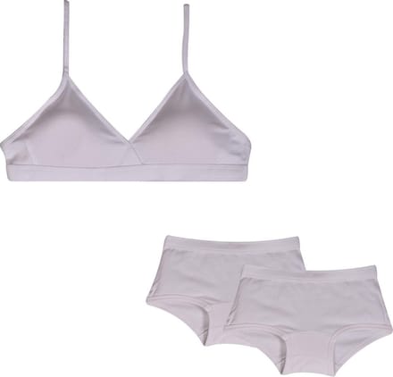 Woody ondergoed set meisjes - wit - 1 beha en 2 boxers - maat 176