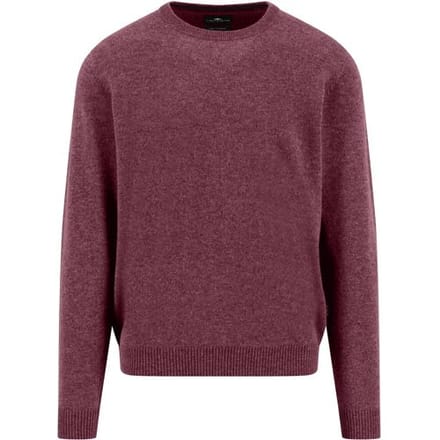 Fynch-Hatton Trui O-Neck Solid Color Cashmere Deep Merlot / male
