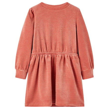 vidaXL - Kinderjurk - met - lange - mouwen - 92 - middelroze