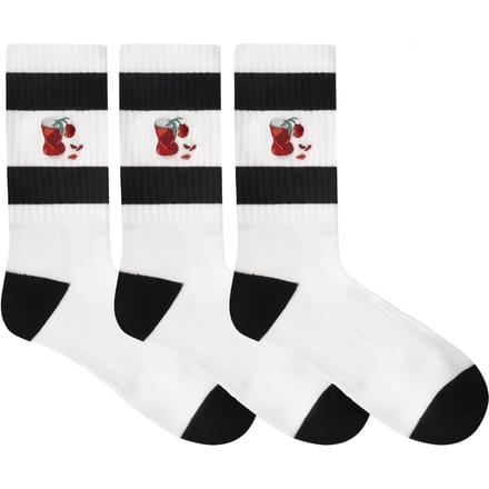 A-DAM  3-pack Crew Socks Soda Rose White Taglia: 36-40 | Biancheria intima Outlet | Unisex | Rosa