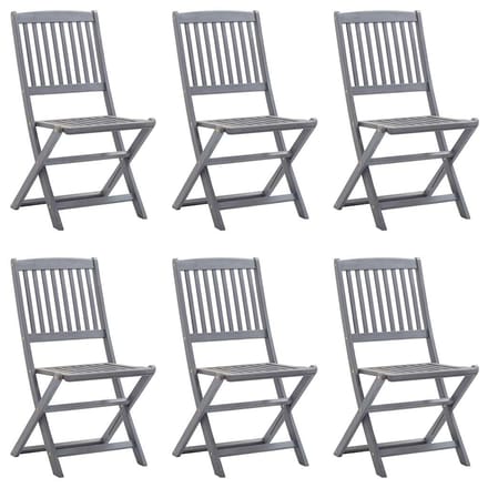 vidaXL - Klapstoelen - 6 - stuks - van - massief - acaciahout